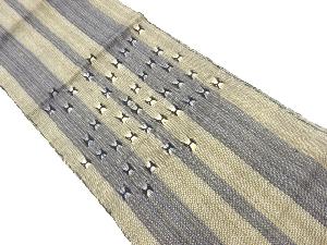 変わり織幾何学模様織出し名古屋帯